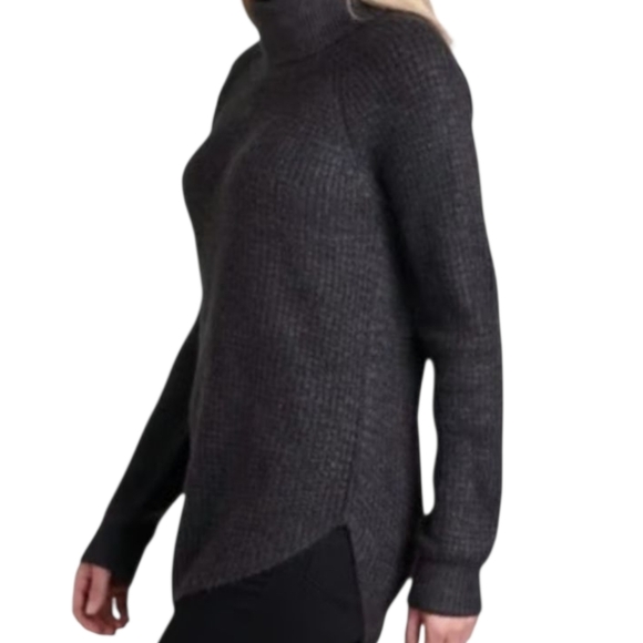 Women's Kühl Kuhl Sienna Turtleneck Pullover Sweater Gray Knit Small - Picture 14 of 16